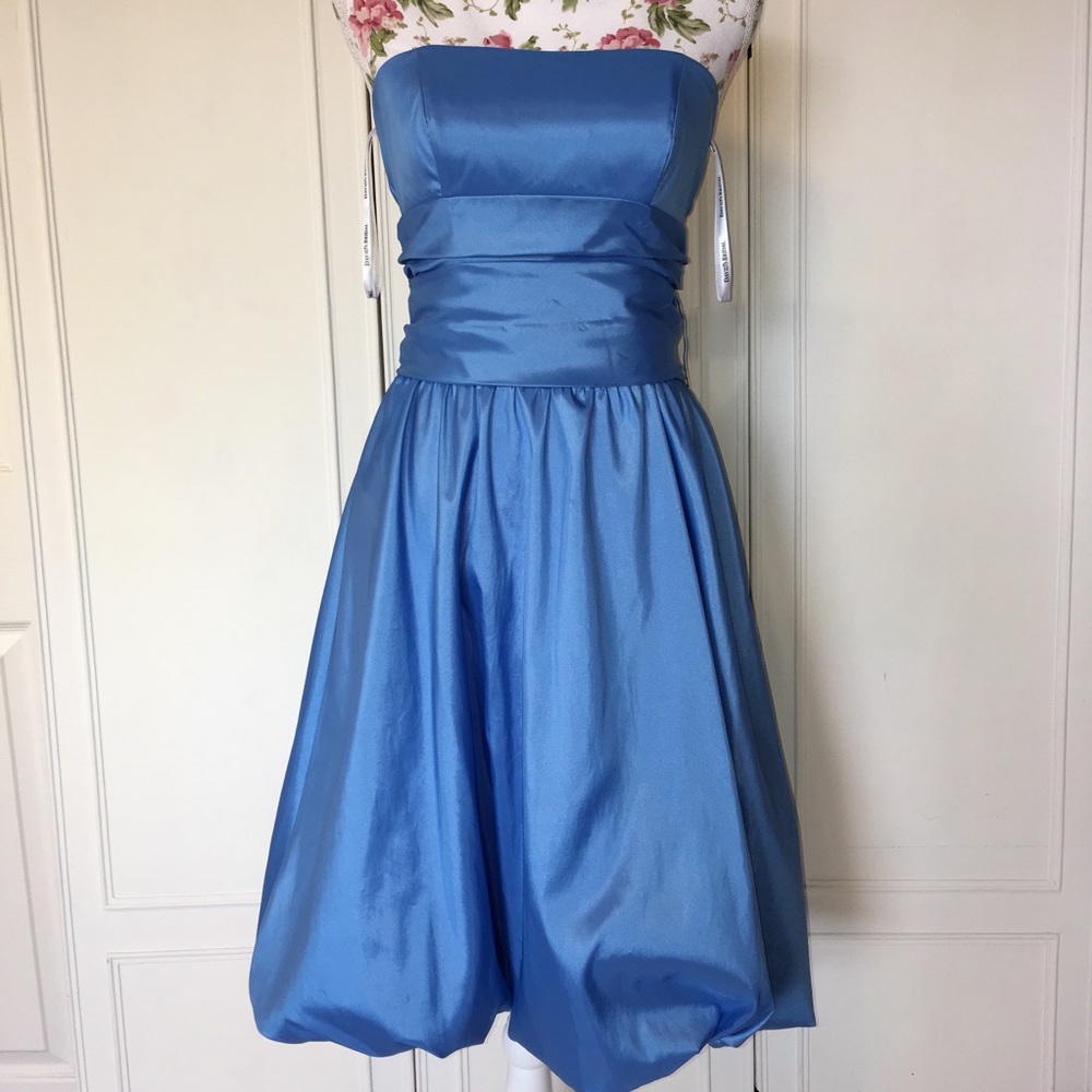 Strapless Sky Blue Dress